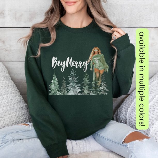 Bey Holiday Sweatshirt Fan Crewneck Bey Merry Beyhive Fan Renaissance Tour Tickets Christmas Sweater T-Shirt Christmas