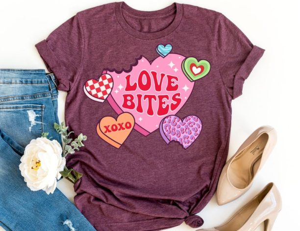 Love Bites Shirt, Valentine Love Shirt, Valentines Day Shirt, Valentine Shirt, Valentines Day Gift, Happy Valentines Day T-Shirt