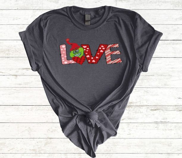 The Grinch Love T-shirt, Funny Grinch Heart Hands Shirt, Valentine Day Gift, Cute Grinch Hoodie