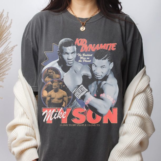 Retro Mike Tyson Bootleg T-Shirt, Vintage Boxing Graphic Tee Shirt