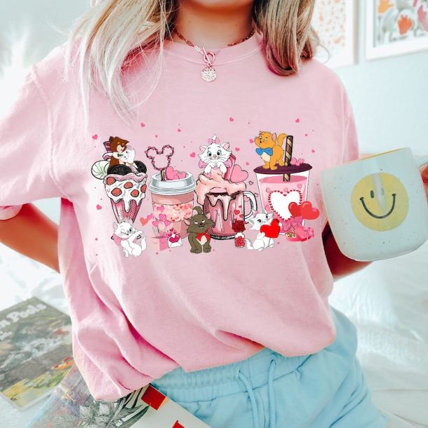 Disney The Aristocats Valentines Shirt, Marie Duchess Berlioz Toulouse Cat Shirt, Disney Valentine's Day Shirt, The Aristocats Shirt