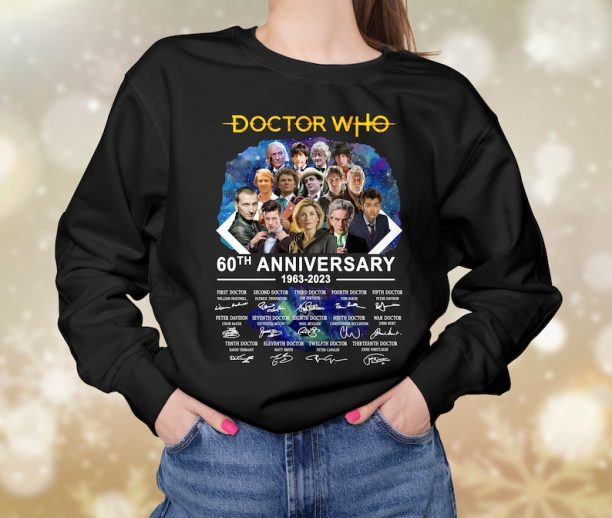 Doctor Who 60th Anniversary 1963 - 2023 Signature Thank You For The Memories T-Shirt, Movie Series Shirt