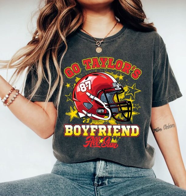 Go Taylor's Boyfriend Shirt, Go Taylor's BF Retro Shirt, Taylor Travis Shirt, Cute Taylor's BF T-Shirt, Football Shirt