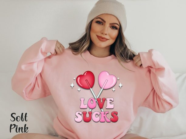 Lollipop Valentine Sweatshirt Single Valentine Shirt Funny Valentine Shirt Anti Valentine Shirt Retro Valentine Gift Galentines Day Shirt