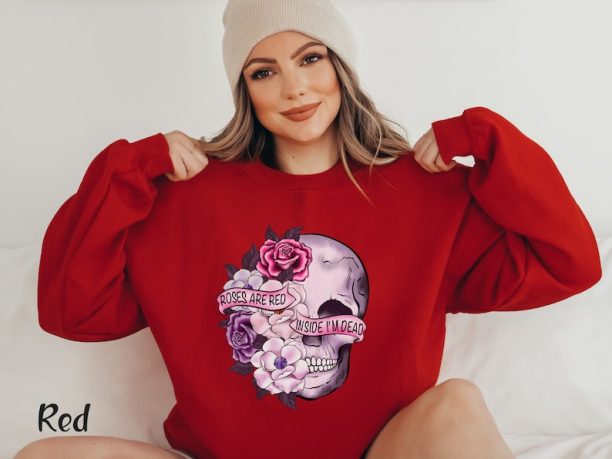 Skeleton Valentine Sweatshirt Valentine Flowers Tshirt Funny Valentine Shirt Anti Valentine Shirt Single Valentine Sarcastic Valentine Tee