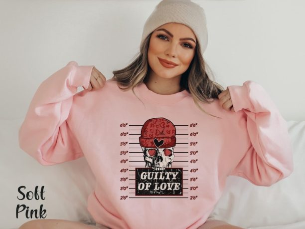 Valentine Inmate Shirt Love Valentine Sweatshirt Valentine Skeleton Sweatshirt Spooky Valentine Day Shirt Funny Valentine Sweatshirt Vday