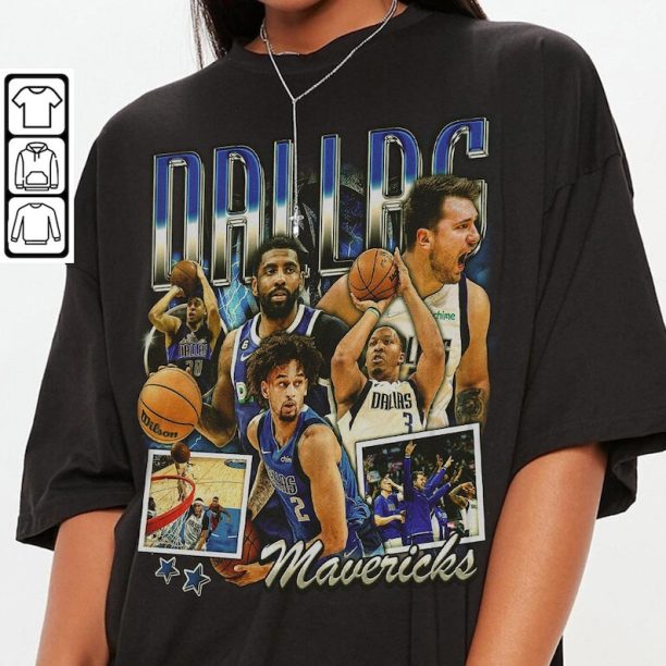 Vintage Dallas Luka Dončić Kyrie Irving Basketball, Mavericks Basketball Shirt Christmas Gift