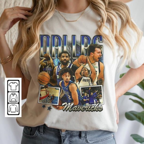 Vintage Dallas Luka Dončić Kyrie Irving Basketball, Mavericks Basketball Shirt Christmas Gift