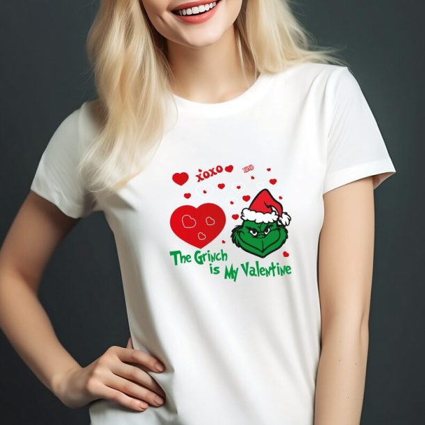 The Grinch is My Valentine T-shirt, Valentines Day Grinchy Sweatshirt, Grinch Love Hoodie, Gift For Her