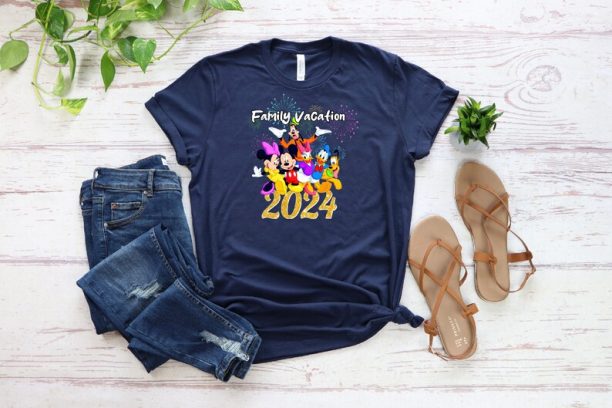 Custom Disney 2024 Family Vacation Shirt, Family Trip 2024 Shirt, Personalized Family Vacation Outfit