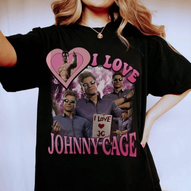 I Love Johnny Cage Shirt | Vintage Johnny Cage Shirt | Johnny Cage Homage Shirt | Mortal Kombat 1 Shirt