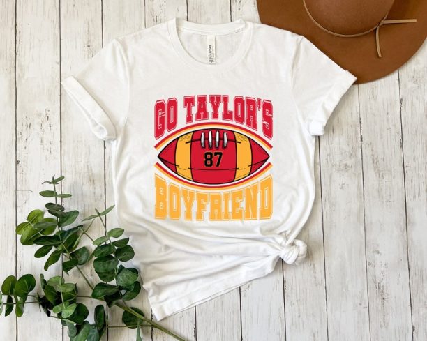 Go Taylor's Boyfriend Shirt, Travis Kelce Sweatshirt, Game Day Hoodie, Funny Football Shirt, Football Fan Gift Tee