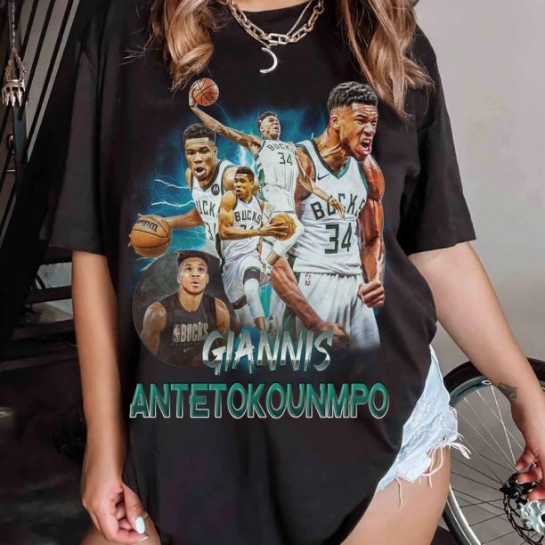 Vintage Giannis Antetokounmpo Graphic 90s T-shirt, Vintage Graphic 90s Unisex T-Shirt, Bootleg Rap Tee