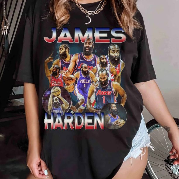 James Harden Vintage Graphic 90s Unisex T-Shirt, Vintage James Harden Graphic 90s T-shirt, Bootleg Rap Tee