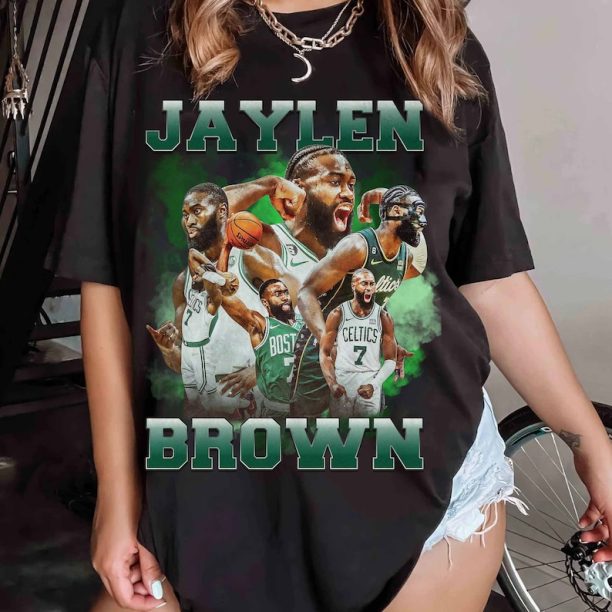 Jaylen Brown Vintage Graphic 90s Unisex T-Shirt, Vintage Jaylen Brown Graphic 90s T-shirt, Bootleg Rap Tee