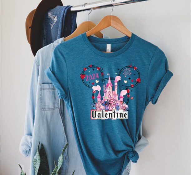 Disney Stitch Shirt, Stitch Valentine Shirts, Stitch And Angel Shirt, Disney Valentines Day, Valentine Shirt