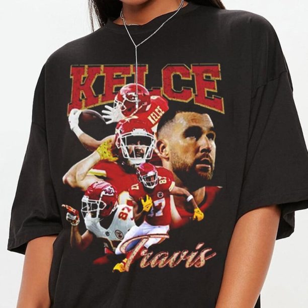 Travis Kelce Shirt Vintage 90s #87Tight end Homage Retro Classic Graphic Tee Bootleg Best Seller Unisex Sport Sweatshirt