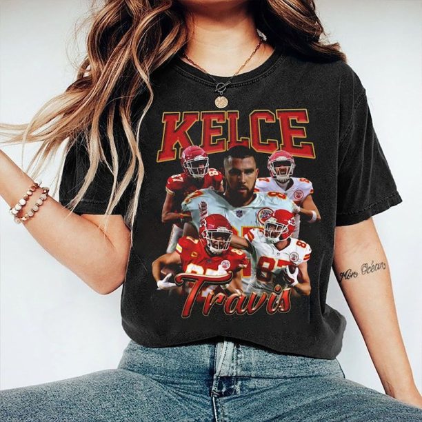 Vintage Travis Kelce Shirt, Sweatshirt, Hoodie, Football Shirt, Vintage Bootleg, Gift, Retro, Unisex