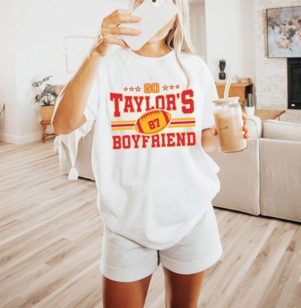 Go Taylor's Boyfriend Shirt, Funny Football Shirt, Vintage Football Sweatshirt Unisex Shirt, Trendy Football Fans Shirt