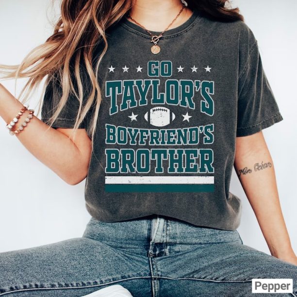 Go Taylor's Boyfriend's Brother Shirt, Comfort Colors Swift Kelce Eagles Shirt, Vintage Swift Shirt