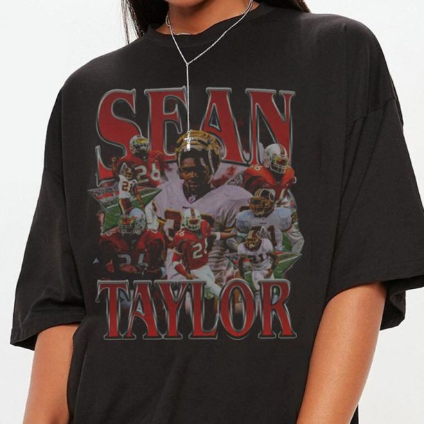 Vintage 90s Graphic Style Sean Taylor T-Shirt, Sean Taylor Vintage Oversized Tee