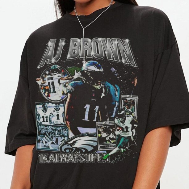 Aj Brown Vintage 90s Graphic Style T-Shirt, Aj Brown Shirt, Vintage Oversized Sport Tee, Unisex shirt