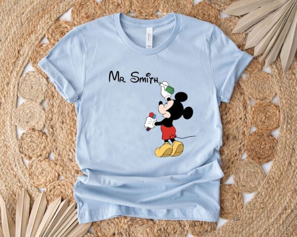 Disney Teacher Shirt,Custom Teacher Sweatshirt,Teacher Gift Shirt,Mickey School Shirt,Customized Name Teacher Shirt