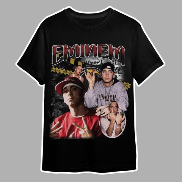 Eminem Slim Shady Collage Images 2 OFFICIAL Tee T-Shirt Mens Unisex,Hoodie Hooded Top, Detroit Rapper Hip Hop