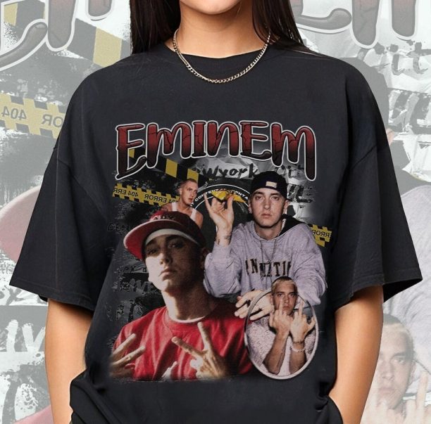 Eminem Slim Shady Collage Images 2 OFFICIAL Tee T-Shirt Mens Unisex,Hoodie Hooded Top, Detroit Rapper Hip Hop