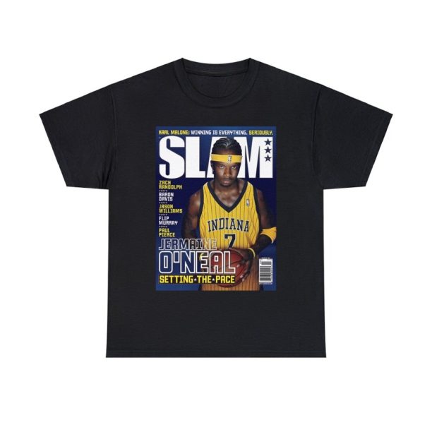 Jermaine O'Neal Indiana Pacers NBA Slam Cover Tee Shirt