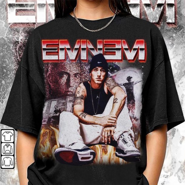 Eminem Slim Shady 90s Rap Shirt, Bootleg Rapper The Marshall Mathers LP Album Vintage Y2K Sweatshirt