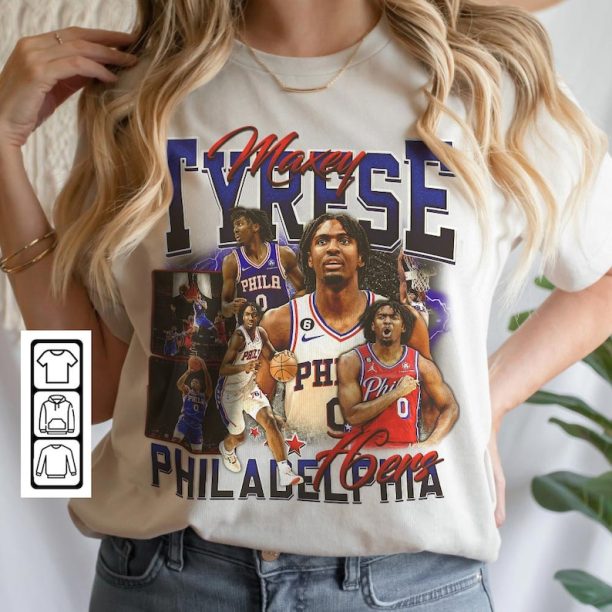 Tyrese Maxey Philadelphia Basketball Shirt, Basketball Shirt Christmas Gift Unisex