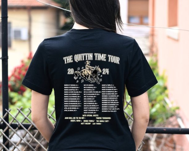 Zach Bryan The Quittin Time 2024 Tour Shirt, Country Music Singer, American Heartbreak Sweatshirt, Western Cowboy Tee