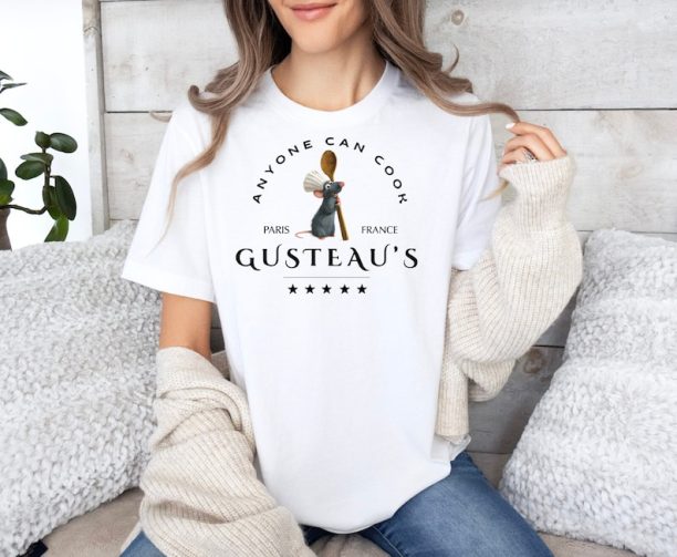 Anyone Can Cook Gusteau's Shirt, Disney Cooking Shirt, Remy Chef Shirt, Ratatouille Gift, Funny Chef Gift, Cooking Shirt