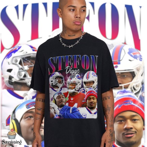 Vintage Stefon Diggs Shirt, Sweatshirt, Hoodie, Football Fan shirt, Classic 90s Graphic Tee, Unisex, Vintage Bootleg