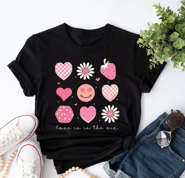 Love is in the Air Shirt, Valentines Day Shirt, Love Valentine Sweatshirt, Gift for Girlfriend, Cute Love Shirt, Teacher Valentine Shirt