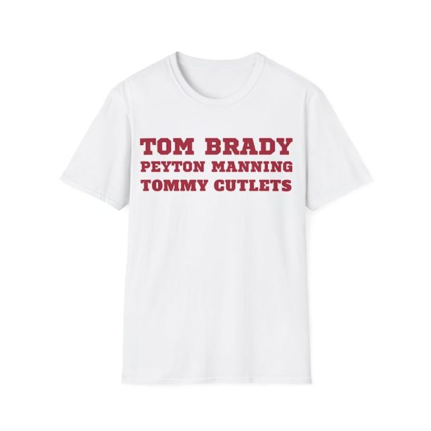 Tommy Cutlets and The Greats Tshirt, tommy devito tees, ny giants apparel, tom brady, peyton manning, new york giants