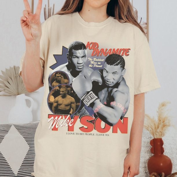 Retro Mike Tyson Bootleg T-Shirt, Vintage Boxing Graphic Tee Shirt