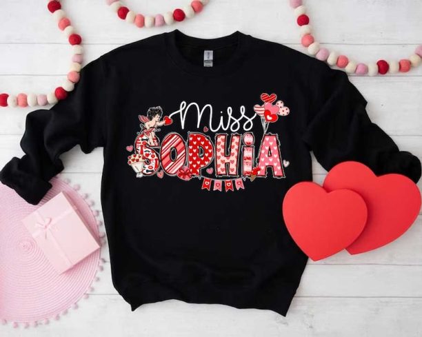 Teacher Valentine Shirt, Personalized Teacher Shirt, Valentines Teacher Love Shirt, Valentines Day Teacher Shirt