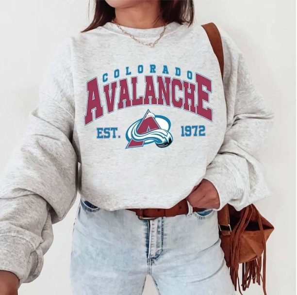 Vintage 90s Colorado Avalanche Sweatshirt, Colorado Crewneck, College Sweatshirt, Hockey Fan Gifts, Avalanche Shirt