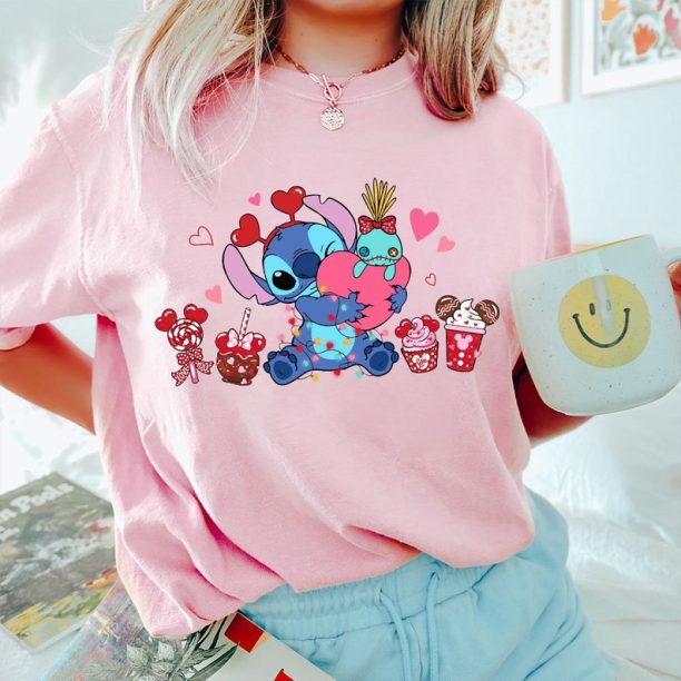 Disney Stitch Snack Valentines Shirt, Stitch Shirt, Disney Valentine's Day Shirt, Stitch Valentine Shirt