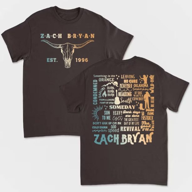 Zach 1996 2 side, The Quittin Time 2024 Tour tracklist , Graphic Bryan's shirt