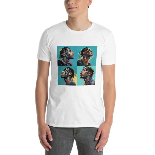 Travis Scott T-Shirt - Travis Scott Splatter Tee - Colorful Graphic Travis Scott T-Shirt - Cactus Jack T-Shirt - Gift