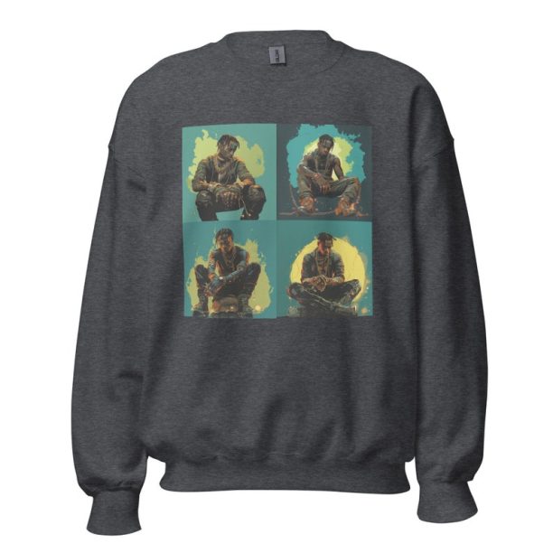 Travis Scott 'Lunar' Crewneck Sweatshirt - Colorful Graphic Travis Scott Crewneck - Cactus Jack Crewneck - Gift for