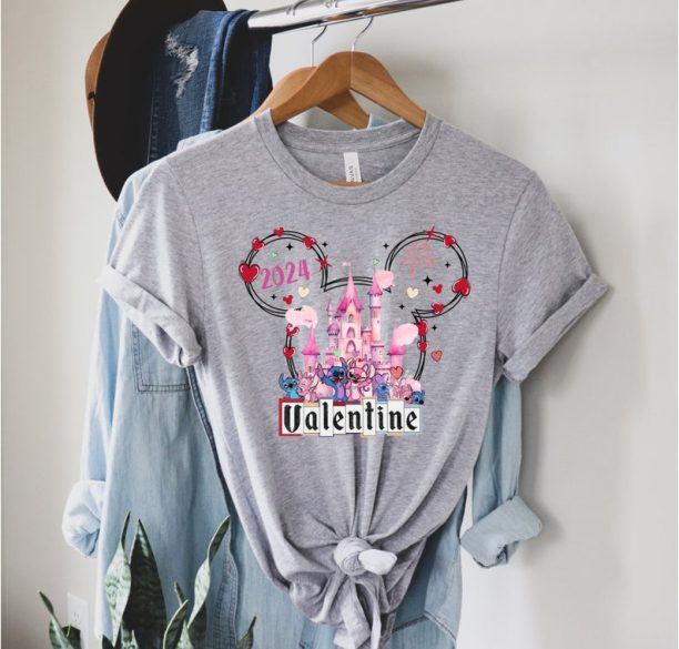 Disney Stitch Shirt, Stitch Valentine Shirts, Stitch And Angel Shirt, Disney Valentines Day, Valentine Shirt