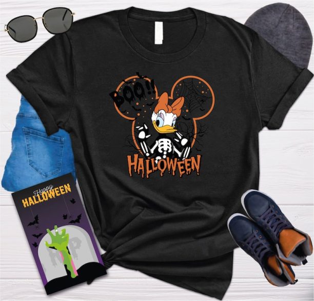 Disney Halloween Boo Shirt, Kid Halloween Tee, Mickey And Minnie Shirt, Halloween Disney Family Matching T-Shirt