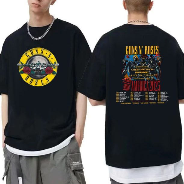 Guns N' Roses 2023 North American World Tour T-Shirt Men Women Full Size