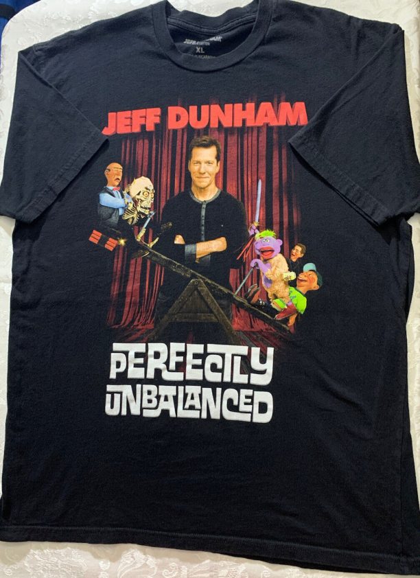 Jeff Dunham Men’s T-Shirt Perfectly Unbalanced Black Graphic