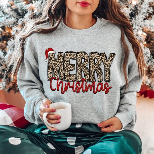 Leopard Christmas Sweatshirt