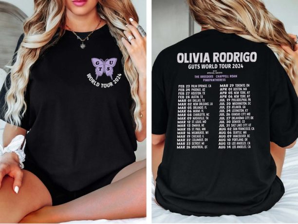 Olivia Rodrigo Shirt Guts Tour 2024